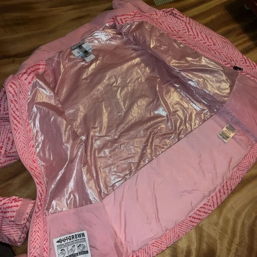 Columbia Interchange Size M 10/12‎ Girls Pink Full Zip Hood Insulated Jacket